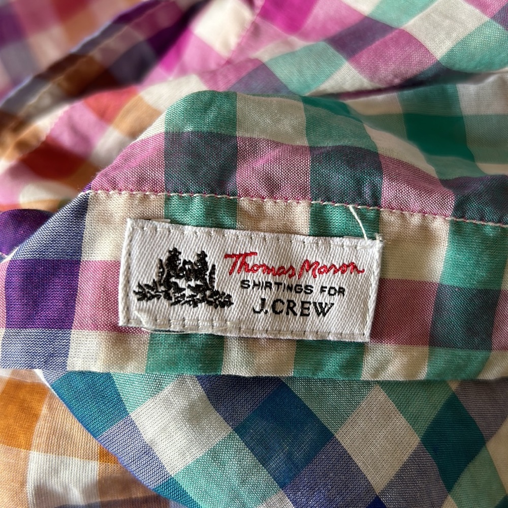 J. Crew x Thomas Mason gingham shirt - Picture 2 of 2